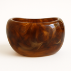 Close up of marble brown coloured MA-FRIENDS RESIN BANGLE