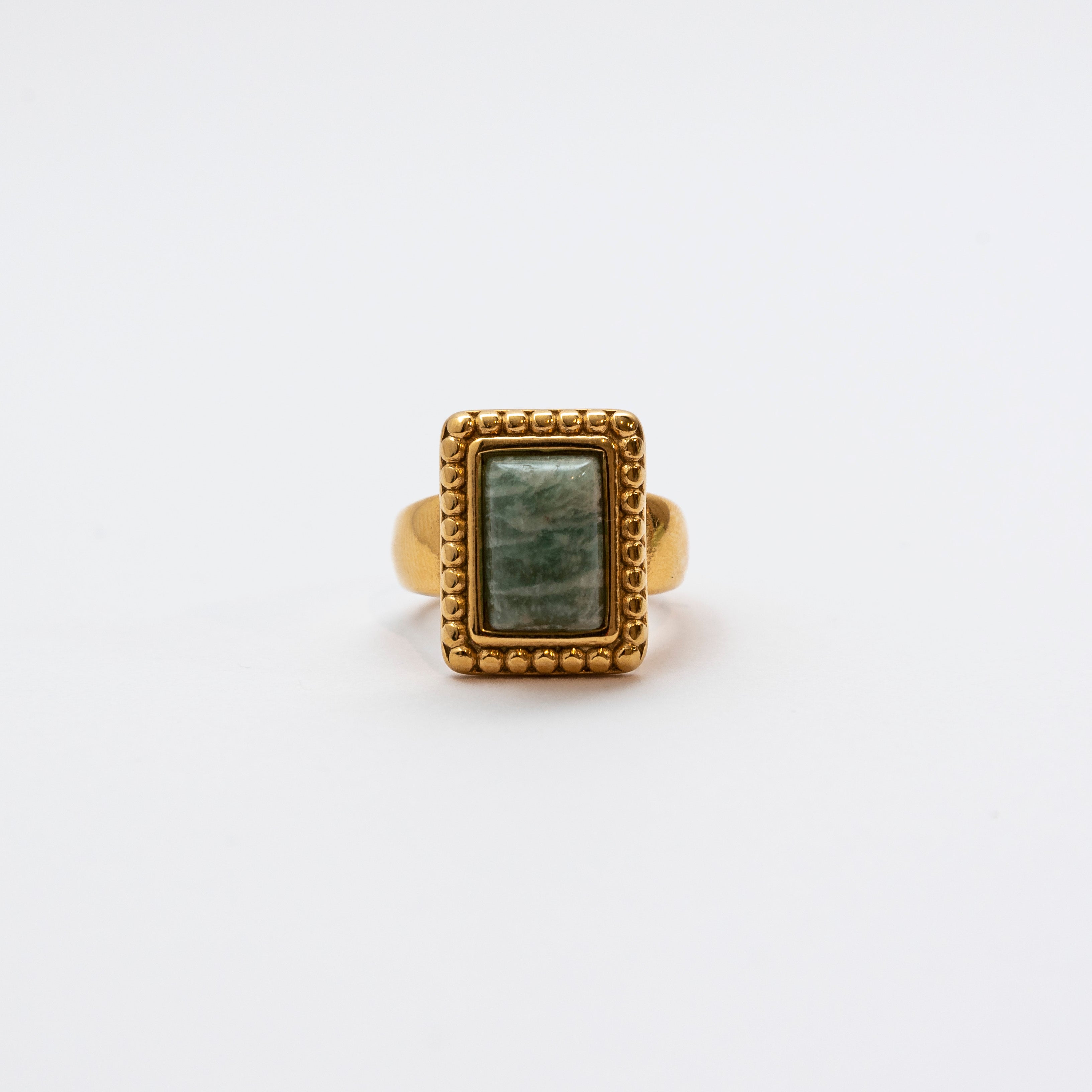 Natural Green Stone Ring | A Unique Piece of Jewelry from Mila Online Shop