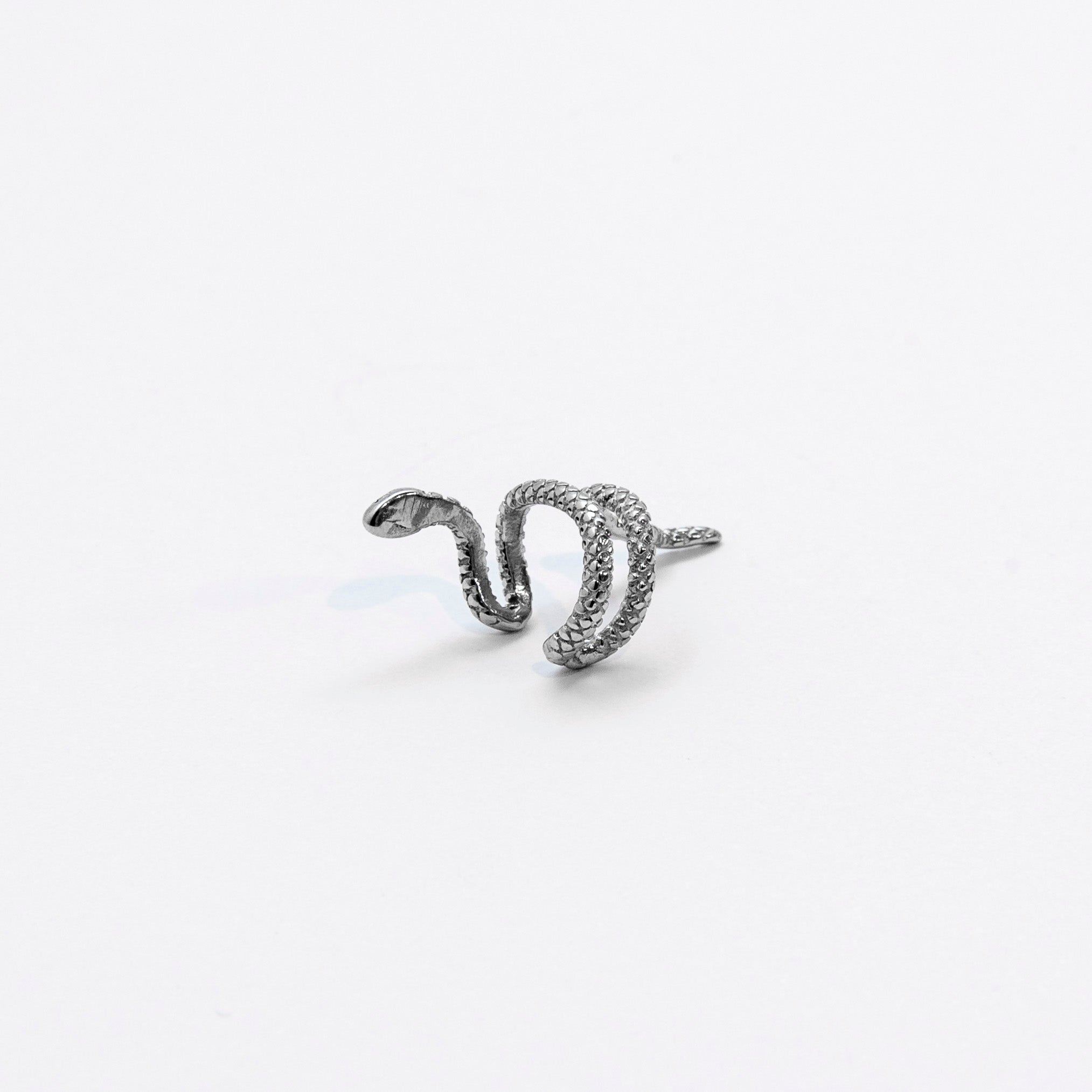 Snake Ear Cuff in  the colour silver
