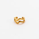 Wave Ear Cuff in gold