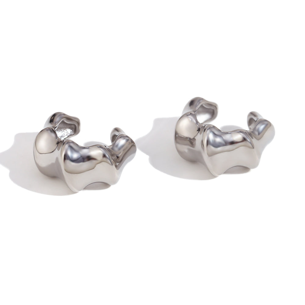 Close up of silver Meg Ear Cuff