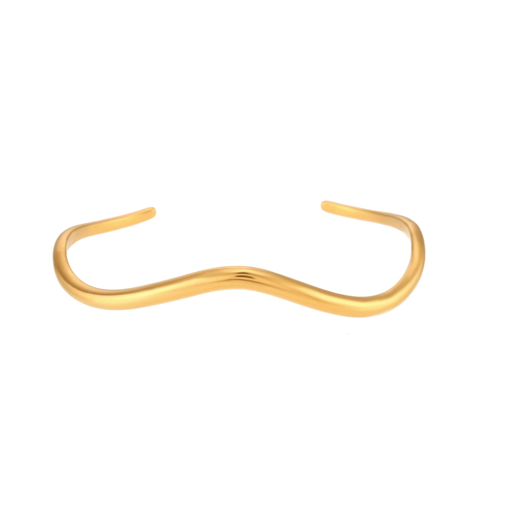 Curvy Minimalist Gold Cuff | Elegance Meets Everyday Style