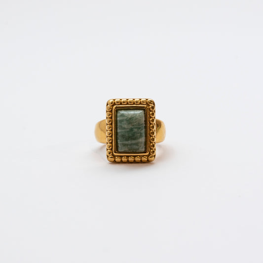 Natural Green Stone Ring