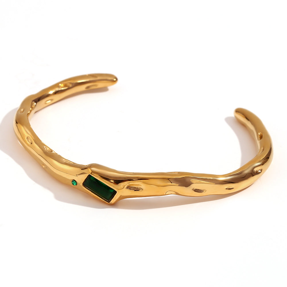 Green Zircon Cuff