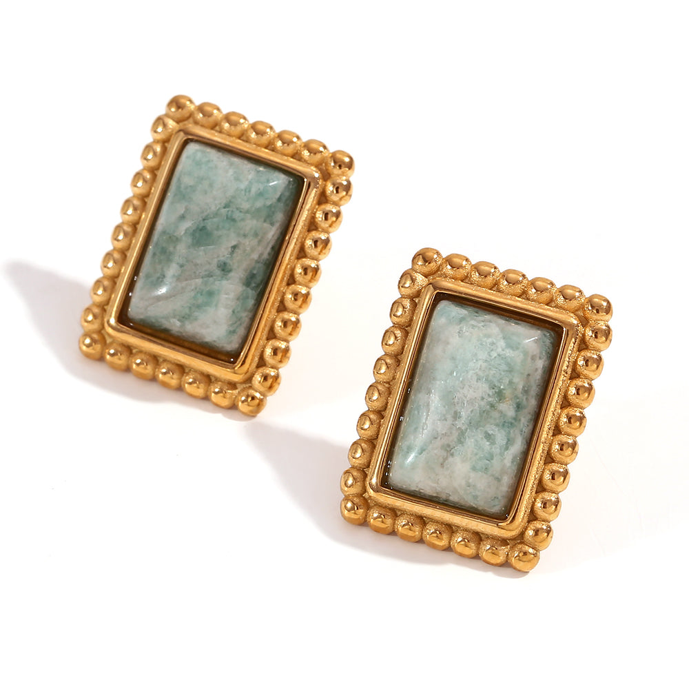 Gemstone Stud Earrings