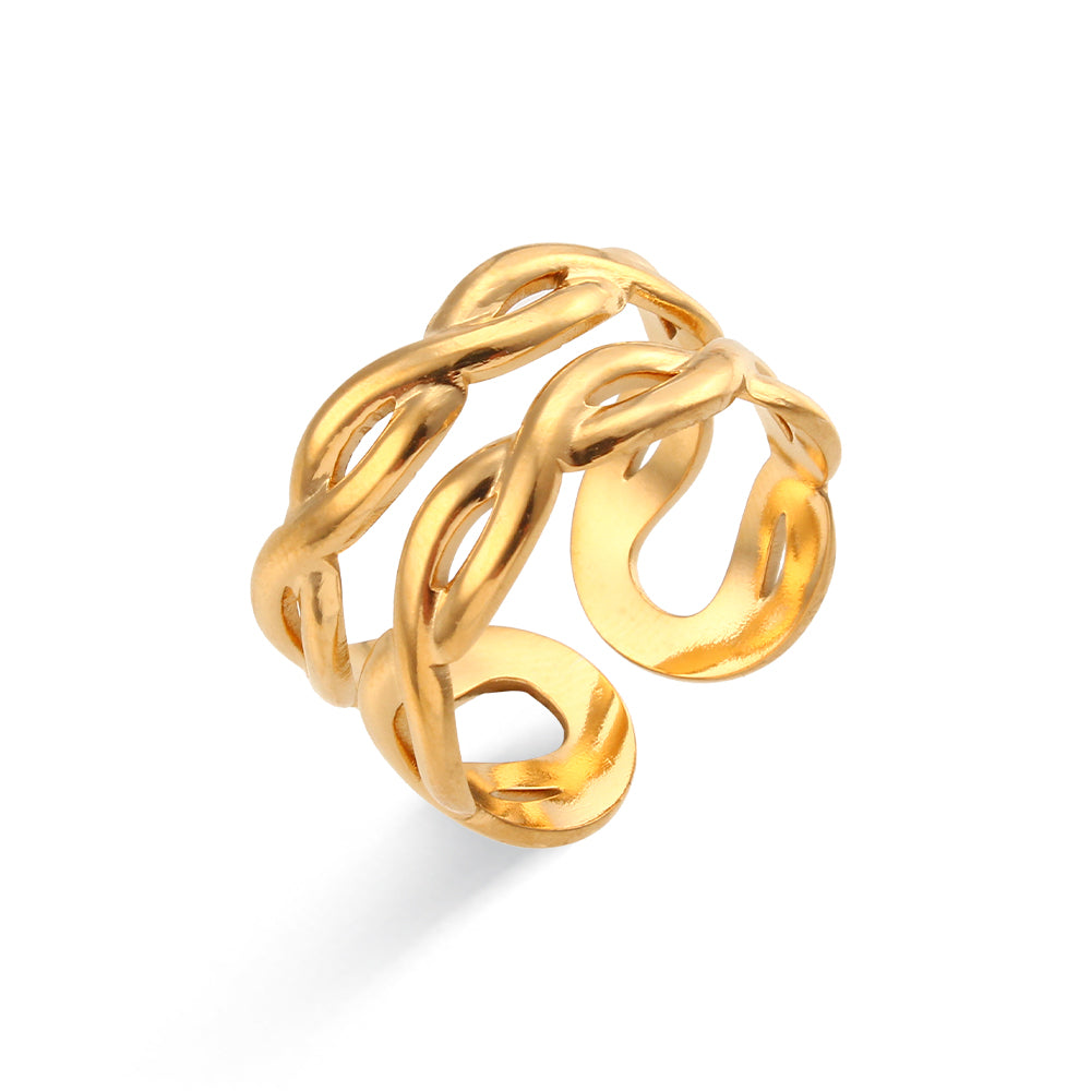 Double Layered Adjustable Ring | Effortless Elegance by Mila Online Shop